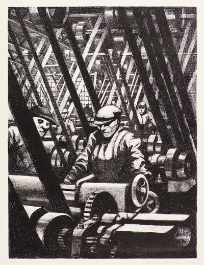 Výroba motoru od Christopher Richard Wynne Nevinson