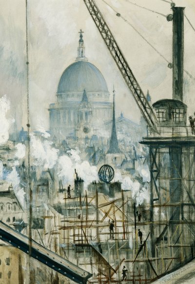 Pavla z budovy Telegraph, Fleet Street, od Christopher Richard Wynne Nevinson