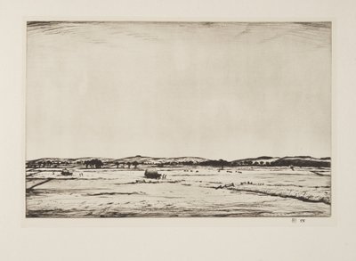 Sussex Downs, pub.1926 (lept) od Christopher Richard Wynne Nevinson