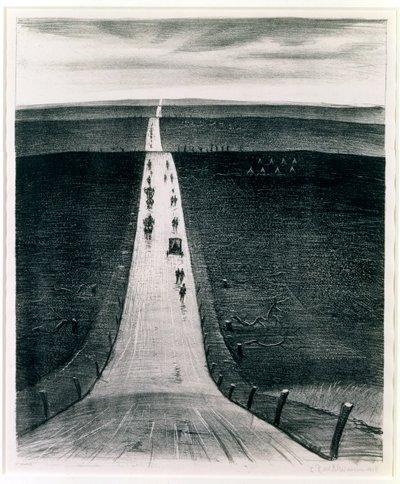 Cesta z Arrasu do Bapaume, 1918 od Christopher Richard Wynne Nevinson