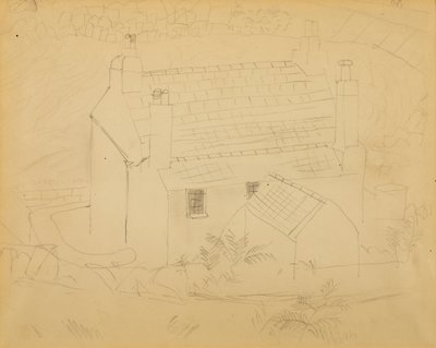 Chata, Cornwall (tužka na papíře) od Christopher Wood