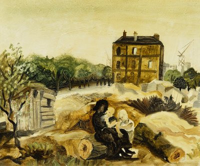 The Little Brown House, Passy, kolem roku 1928 (olej na plátně) od Christopher Wood