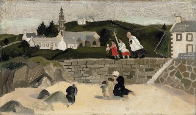 Svátost, Ploaré, Bretaň (olej na palubě) od Christopher Wood
