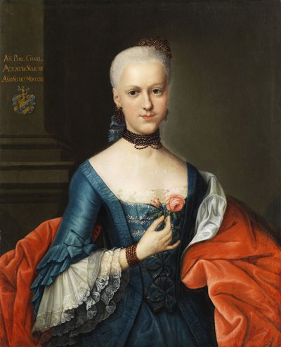 Portrét mladé ušlechtilé dámy od Circle of Johann Heinrich Tischbein