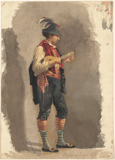 Stojící hudebník od Circle of Mariano Fortuny Marsal