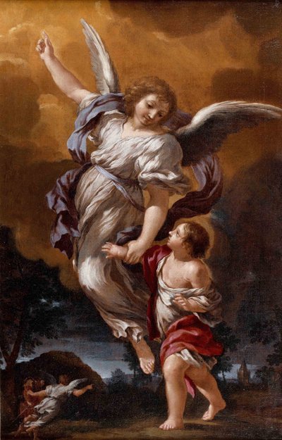 Anděl strážný po Pietro da Cortona od Ciro Ferri