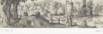 Pohled na hrad Profese a tváře v Amsterdamu a okolí (název seriálu) od Claes Jansz. Visscher (II) (attributed to)