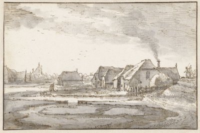 Spaarndammerdijk poblíž Braakjes od Claes Jansz. Visscher (II)