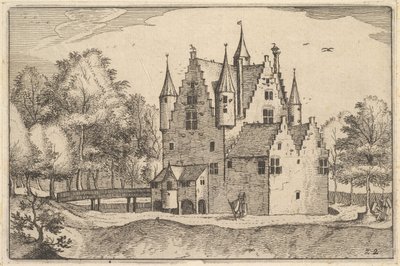 Hrad, deska 22 z vévodství Brabant, ca. 1610 od Claes Jansz Visscher