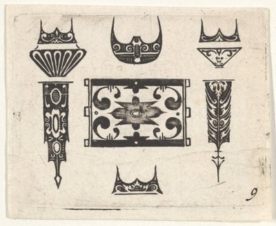 Blackwork Print s devíti motivy, ca. 1620. od Claes Jansz Visscher