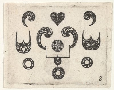 Blackwork Print s různými motivy, ca. 1620. od Claes Jansz Visscher