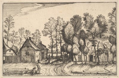 Krajina s vytesanými stromy, deska17 z regionů a měst vévodství Brabant..., ca. 1610 od Claes Jansz Visscher