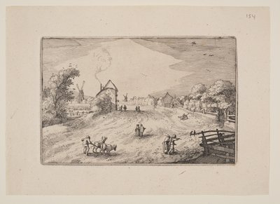 Cesta k Leidenu z pohledů na okolí Haarlemu (Plaisante Plaetsen) od Claes Jansz. Visscher