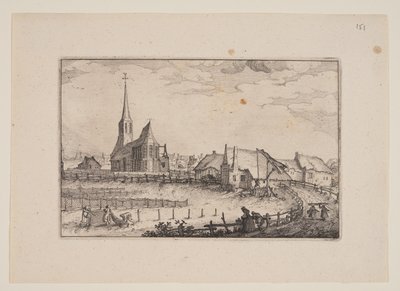 Vesnice Zandvoort z pohledů na okolí Haarlemu (Plaisante Plaetsen) od Claes Jansz. Visscher