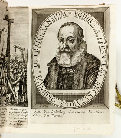 Album nizozemských politických tisků a pamfletů týkajících se prince Mauritse Oranžského a Johana van Oldenbarnevelta od Claes Jansz. Visscher II