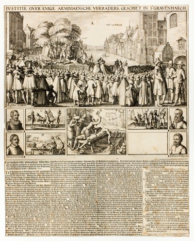 Poprava arminiánů v Haagu od Claes Jansz. Visscher II