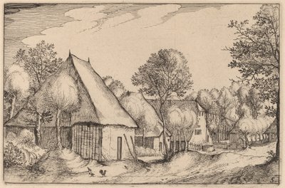 Hospodářský dvůr od Claes Jansz Visscher after Johannes van Doetechum, the Elder after Lucas