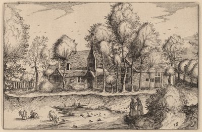 Rybník od Claes Jansz Visscher after Johannes van Doetechum, the Elder after Lucas