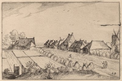 Pole a silnice od Claes Jansz Visscher after Johannes van Doetechum, the Elder after Lucas