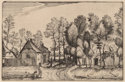 Krajina s tesanými stromy od Claes Jansz Visscher after Johannes van Doetechum, the Elder after Lucas