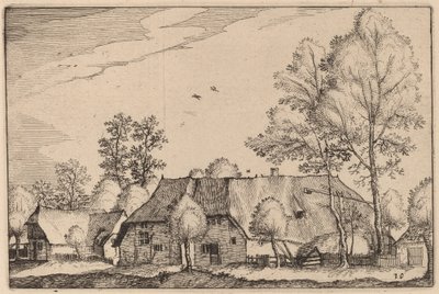 Velká farma od Claes Jansz Visscher after Johannes van Doetechum, the Elder after Lucas