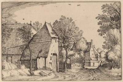 Village Road od Claes Jansz Visscher after Johannes van Doetechum, the Elder after Lucas