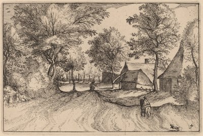 Village Road od Claes Jansz Visscher after Johannes van Doetechum, the Elder after Lucas