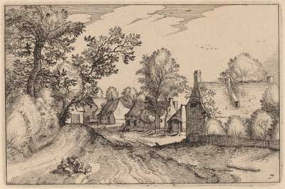 Village Road od Claes Jansz Visscher after Johannes van Doetechum, the Elder after Lucas
