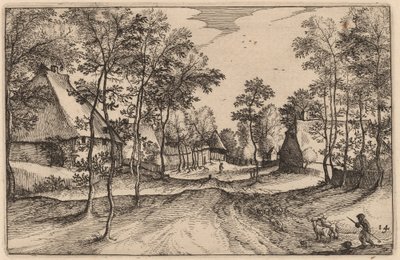 Village Road od Claes Jansz Visscher after Johannes van Doetechum, the Elder after Lucas