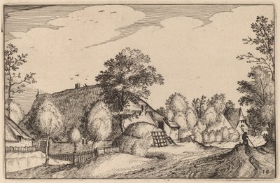Village Road od Claes Jansz Visscher after Lucas van Doetechum after Master of the Small Landscapes after Johannes