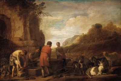 Setkání Jákoba a Ráchel (Genesis 29:10) od Claes Moeyaert