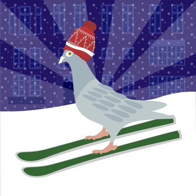 Lyžování Pigeon od Claire Huntley