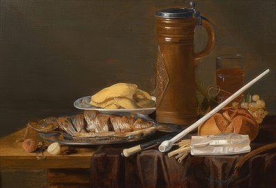 Zátiší s hliněnou dýmkou. Kolem roku 1630 od Charlotte Evans