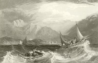 Bombay Harbor - Rybářské lodě, v monzunu od Clarkson Frederick Stanfield