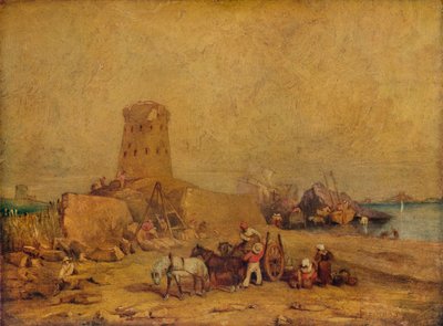 Pobřežní scéna, 19. století, 1924 od Clarkson Stanfield