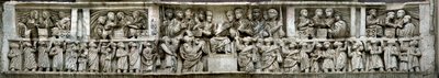 Konstantin rozdává peníze lidem Liberalitas. Detail Konstantinova oblouku, 312-3 od Classical Antiquities