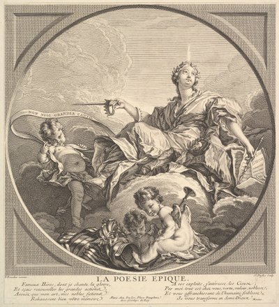 Epická poezie, ca. 1741. od Claude Augustin Duflos