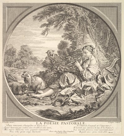 Pastorační poezie, ca. 1742. od Claude Augustin Duflos