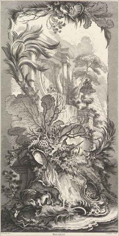 Rocaille Rock Garden, ca. 1737. od Claude Augustin Duflos