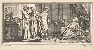 Slyšení Qadi, 1746-47. od Claude Augustin Duflos