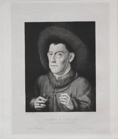 Muž s růžovou od Claude Ferdinand Gaillard
