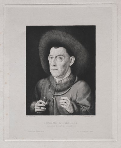 Muž s růžovou od Claude Ferdinand Gaillard