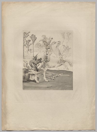 Svatý Jiří a drak (1) od Claude Ferdinand Gaillard