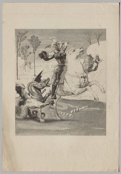 Svatý Jiří a drak (3) od Claude Ferdinand Gaillard