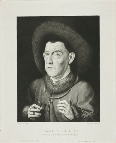 Muž s růžovou od Claude Ferdinand Gaillard