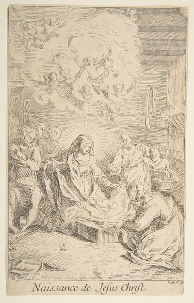 Nativity.n.d. Tvůrci: Claude Gillot, Jacques Gabriel Huquier. od Claude Gillot, Jacques Gabriel Huquier