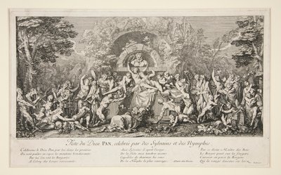 Festival boha Pana, který slaví Sylvainy a nymfy (Festival boha Pana) od Claude Gillot