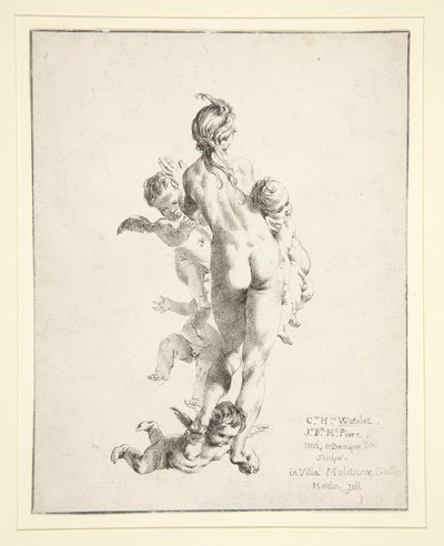 Bez názvu (ženský akt s putti) od Claude Henri Watelet