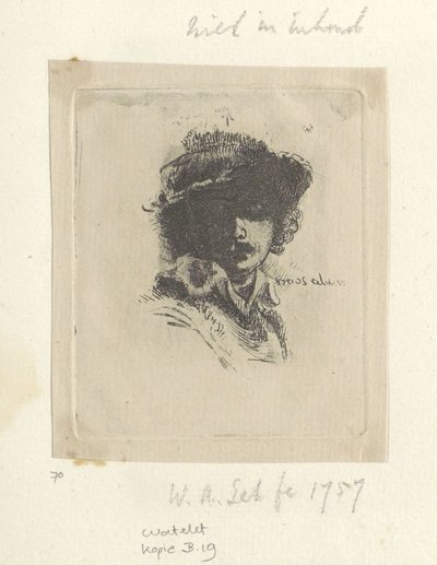 Zelfportret uvádí Saskia: alleen Rembrandt Kolekce osmdesáti pěti původních tisků (název série) od Claude Henri Watelet