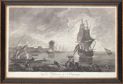 Francouzské ocelorytiny od Claude Joseph (after) Vernet